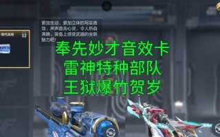 CF雷神皮肤音效卡价格是多少？购买后如何使用？